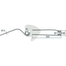 Rivepinne Galfré 560 mm, perfekt for å forbedre jordstrukturen.