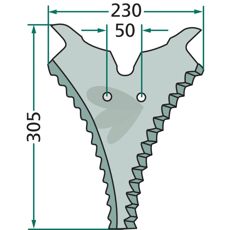 Kniv til snittvogn 50436501, optimal for landbruk og effektiv skjæring.