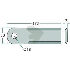 Kniv Halmhakk, 25-pakning designet for Z35221, ypperlig ytelse.