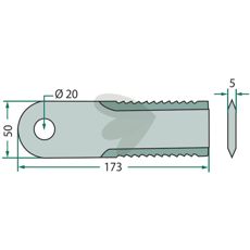 Halmsnitterkniver i en 25-pakning, designet for 87318316.