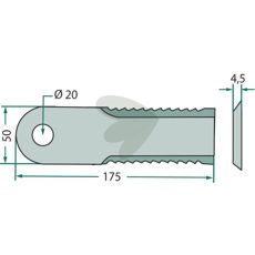 En 25-pakning halmsnitterkniver, passende for 71424347-modellen.