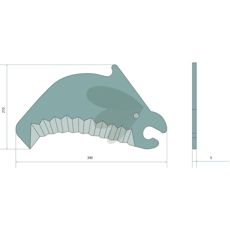 Kniv for rundballepresse, artikkelnummer 87036000, optimaliserer balleprosessen for beste resultat.