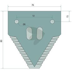 Treskekniv Z93077, sikrer effektiv og presisjon i innhøstingsarbeidet.