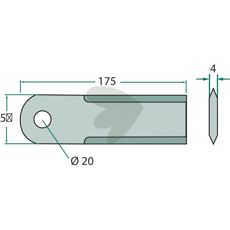 Glatt slagkniv i 25-pack, ideell for jevne overflater og presise kutt.