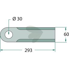 Slagkniv 13739 med hard belegg for økt holdbarhet og skjæreevne.