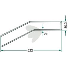 Fjærpinner Kuhn 522mm, stabil og langvarig ytelse for bruk.