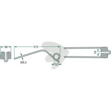 Kuhn fjærpinner 575mm, perfekt for effektiv strenglegging i felt.