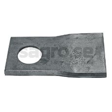 Høyre slåttkniv 100x40 mm med 19mm hull, effektiv for grøntarealer.