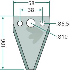 Glatt slåttkniv spesielt for raps, designet for høyere høsteffektivitet.