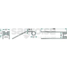 Fjærpinner rotorspreder