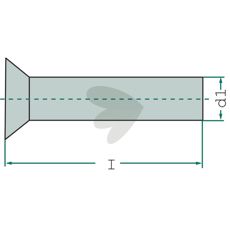 Senknagg 5256.0X16S, perfekt for reparasjon av maskiner, 115 stykker.