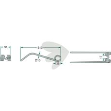 Niemeyer 513mm fjærfester, kvalitetsdel for skårlegger.