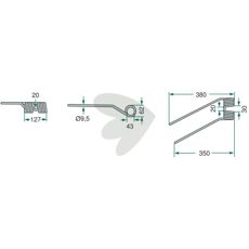 Rød pinne, brukbar innen landbruk og byggeapplikasjoner.