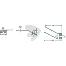 Gul pinne, sterk og robust for ulike landbruksapplikasjoner.