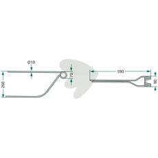 Rivepinner Niemeyer, 590 mm, av høy kvalitet for effektiv rensing i felt.