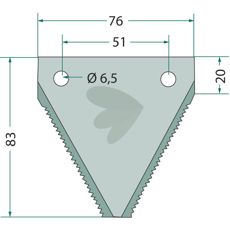 Treskekniv modell 6113160, høykvalitet for effektiv innhøsting og feltarbeid.