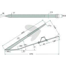 Akselhever Claas 6262991, passer flere traktormodeller, holdbar kvalitet.