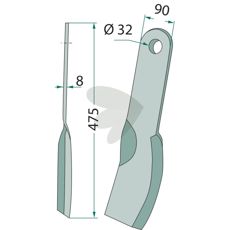 Holdbar slåttkniv designet for effektiv gress- og plantestussing.