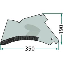 Kniv til snittvogn KT63117400, designet for holdbarhet og langvarig bruk.