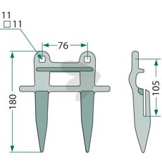 Dobbel finger 6762354, 6762353, spesialdesignet for effektive arbeidsinnsatser.