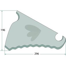 Kniv for rundballepresse, artikkelnummer 70072, perfekt for å forbedre rundballepressens ytelse.