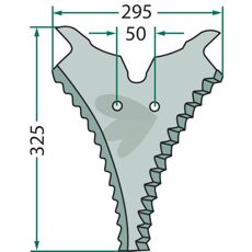 Kniv til snittevogn 73236500, spesialisert for tøffe skjæreutfordringer.