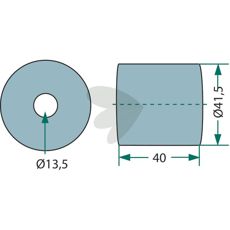 Robust gummihylse for risteverk og sikt, passer 84000052 og 80190068.
