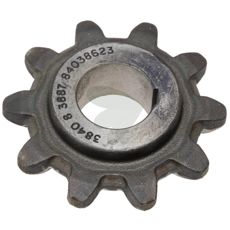 Kjedehjul for materhus, øvre aksel, plassert i midten for balansert drift.