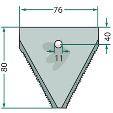 Kniv for rundballepresse, artikkelnummer 86592671, for pålitelig og effektiv balleproduksjon.