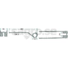 Tind til roterende rive