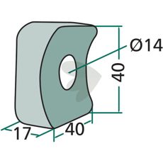 Ø 14 mm feste, ideelt for kraftige landbruks- og byggeløsninger.