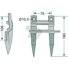Dobbelfinger 6" i hovedområdet, tilbyr optimal funksjonalitet og holdbarhet.