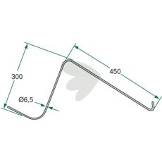 Pinne til Vicon (Kverneland), lengde av 300 mm, perfekt for landbruket.