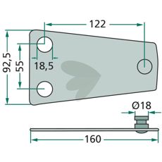 Knivholder 9509510 er designet for å optimalisere maskinens prestasjon.