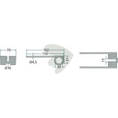 Claas 162 mm pick-up pinne, designet for å gi beste ytelse innen jordbruk.