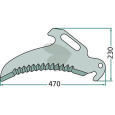 Kniv til snittevogn 962316.0, forbedrer skjæreprecision for overlegen ytelse.