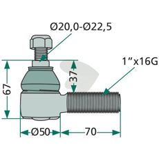 Holdbar kuleledd for kniv - AH21345, sikrer effektiv drift.