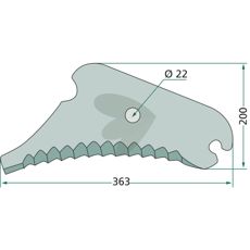 Kniv CC45141 for rundballepresse, høy kvalitet for varige resultater.