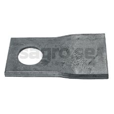 Slåttekniv høyre 106x47 mm med 19mm hull, perfekt for hagearbeid.