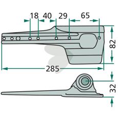 Knivhode for N35/1 og N35S traktorer, robust og pålitelig.