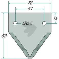 Tannet kniv i 25-pakning for kraftig og effektiv skjæring.