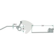 Rivepinne PZ Kuhn, CZ 330 mm, ideell for høyytelses jordbruk.