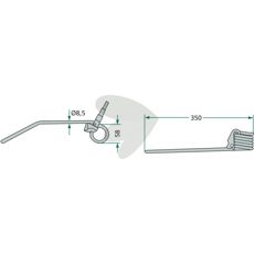 Rivepinne Kuhn PZ 350 mm, tilbyr høy kvalitet og presisjon.