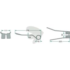 Høyre bøyd pinne, perfekt for spesifikke landbruksmaskiner.