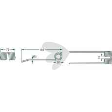 Holdbar Pick-up pinne Kuhn 185 mm, perfekt for effektiv håndtering.