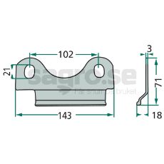 Friksjonsplate for sko nederst, sikrer effektiv funksjon og pålitelighet.
