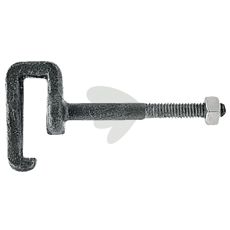 Krokbolt med mutter, ideell for sikre festene innen jordbruk og bygg.