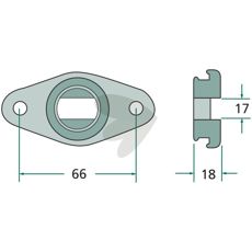 Fingerplate for finger, sikrer stabilitet i maskindeler.