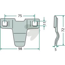 Knivholder for trykkbeslag, stabil løsning for knivmontering.