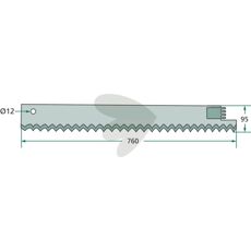 Kniv 26502722, ideell for landbruksredskaper og skjærefunksjoner.